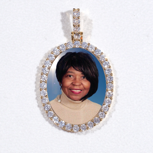 3D Oval Custom Picture Pendant