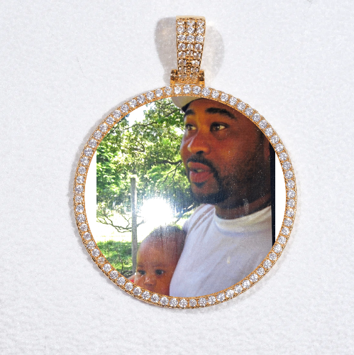 MEDIUM 3D CIRCLE CUSTOM PICTURE PENDANT