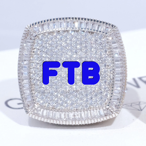 CUSTOM LETTER 3D ICED RING