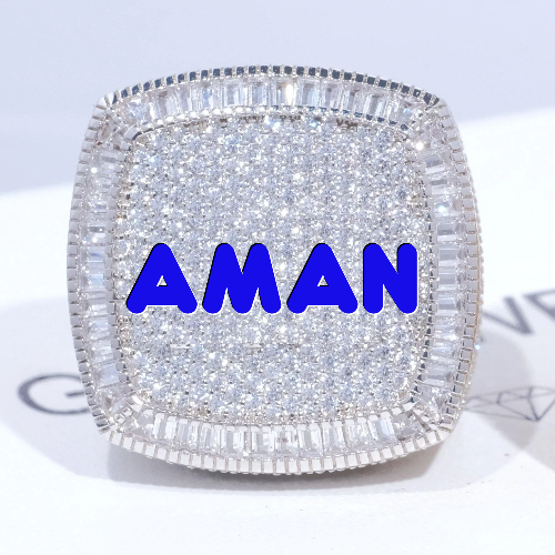 CUSTOM LETTER 3D ICED RING