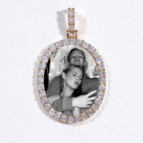 3D Oval Custom Picture Pendant