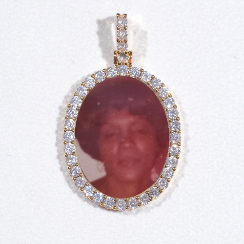 3D Oval Custom Picture Pendant