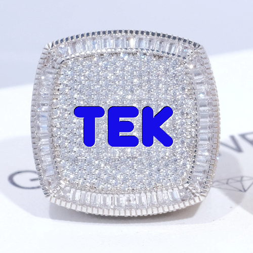 CUSTOM LETTER 3D ICED RING