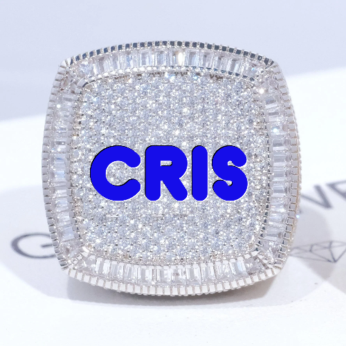 CUSTOM LETTER 3D ICED RING