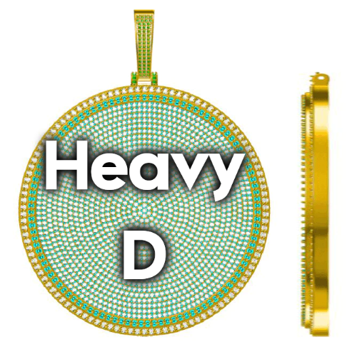 CUSTOM LETTER NECKLACE 3D BIG DISC