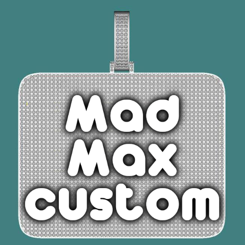 CUSTOM LETTER NECKLACE 3D BIG SQUARE