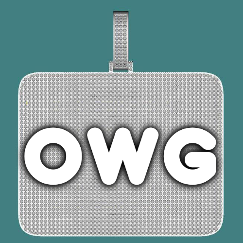 CUSTOM LETTER NECKLACE 3D BIG SQUARE