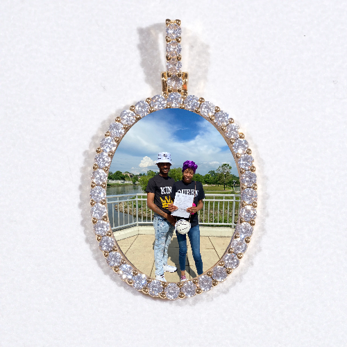 3D Oval Custom Picture Pendant
