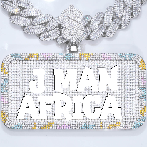 CUSTOM LETTER NECKLACE 3D COLORFUL SQUARE