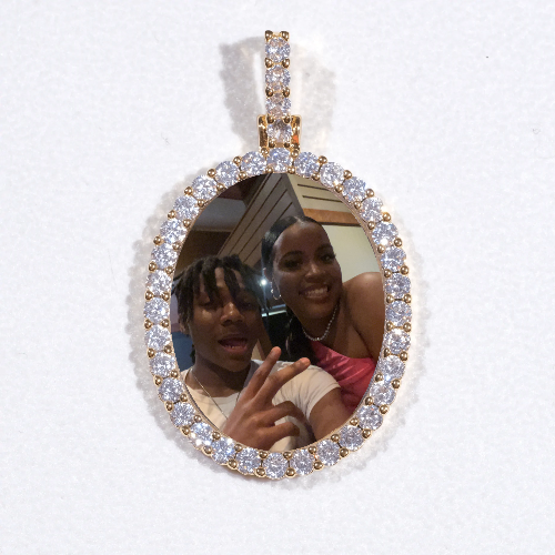 3D Oval Custom Picture Pendant