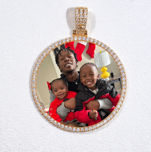 MEDIUM 3D CIRCLE CUSTOM PICTURE PENDANT