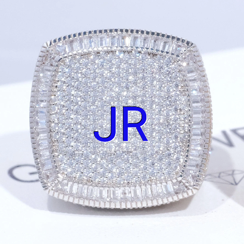 CUSTOM LETTER 3D ICED RING