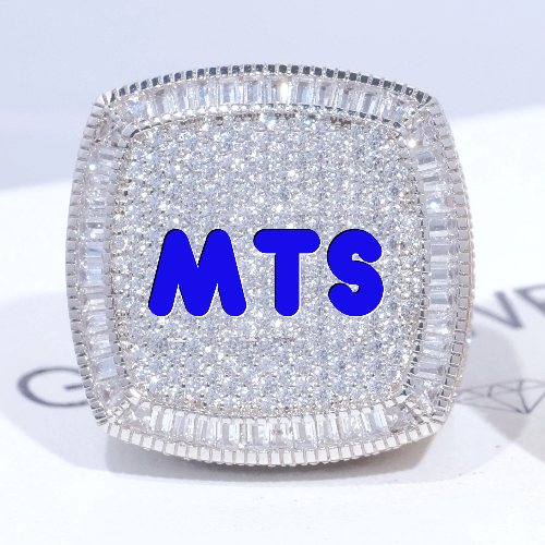 CUSTOM LETTER 3D ICED RING