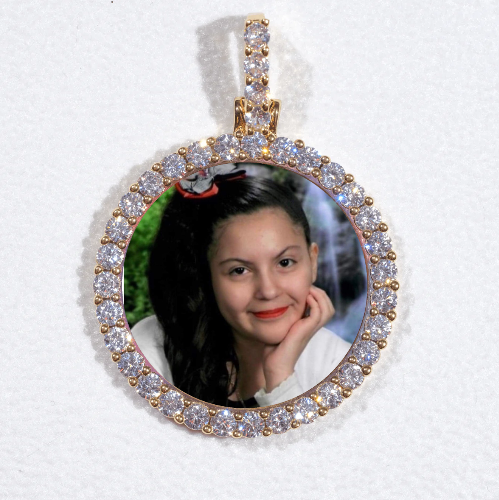 3D CIRCLE CUSTOM PICTURE PENDANT SMALL SIZE