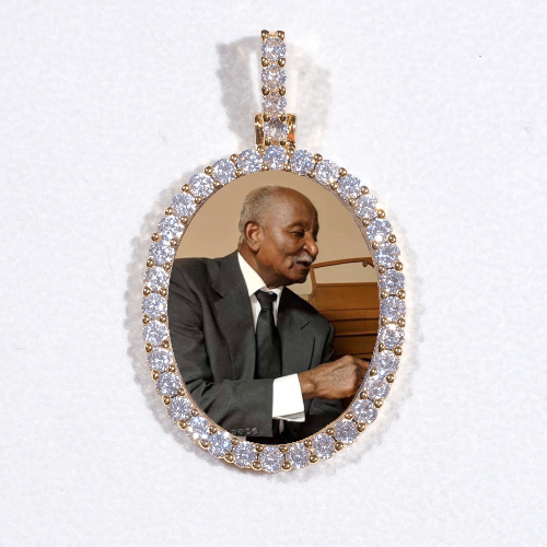 3D Oval Custom Picture Pendant