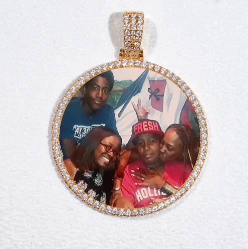 MEDIUM 3D CIRCLE CUSTOM PICTURE PENDANT