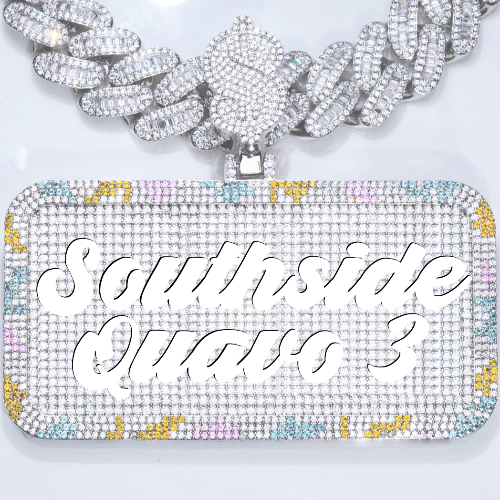 CUSTOM LETTER NECKLACE 3D COLORFUL SQUARE