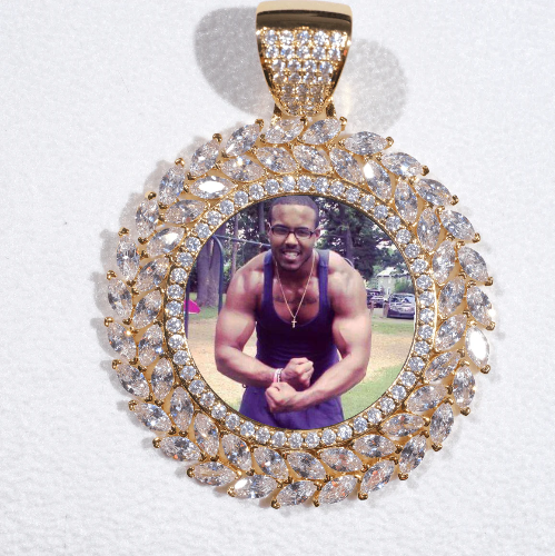 Large 3D Wheat Ear Custom Picture Pendant