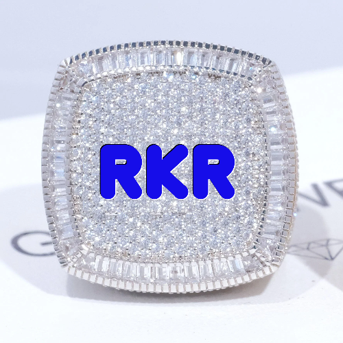 CUSTOM LETTER 3D ICED RING