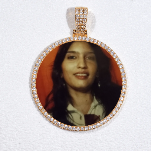 MEDIUM 3D CIRCLE CUSTOM PICTURE PENDANT