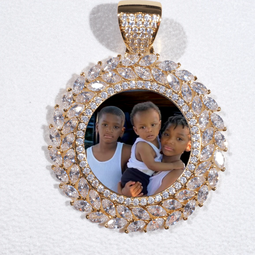 Large 3D Wheat Ear Custom Picture Pendant