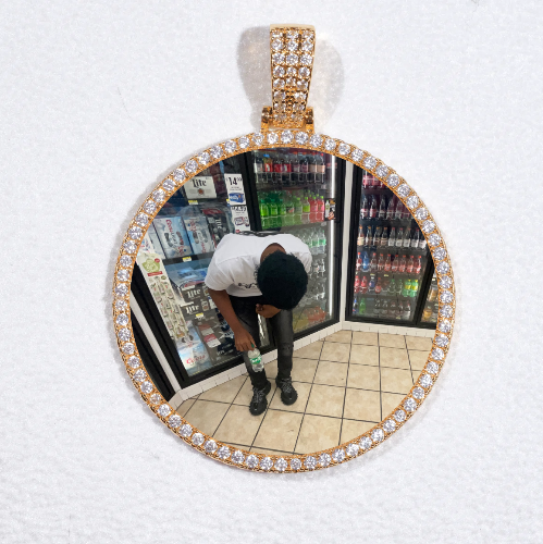 MEDIUM 3D CIRCLE CUSTOM PICTURE PENDANT