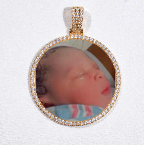 MEDIUM 3D CIRCLE CUSTOM PICTURE PENDANT
