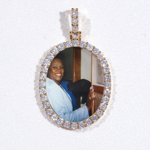 3D Oval Custom Picture Pendant