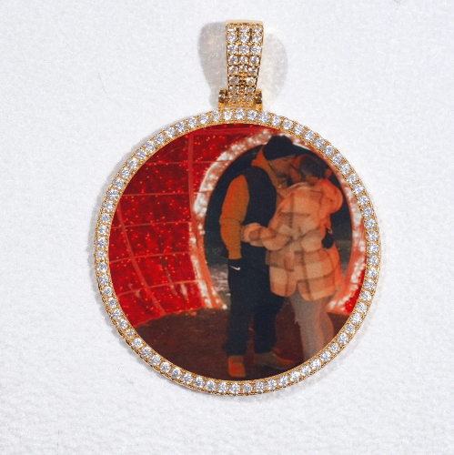 MEDIUM 3D CIRCLE CUSTOM PICTURE PENDANT