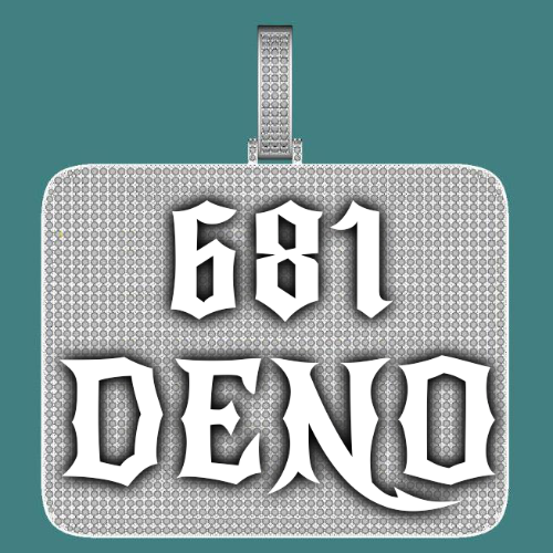 CUSTOM LETTER NECKLACE 3D BIG SQUARE