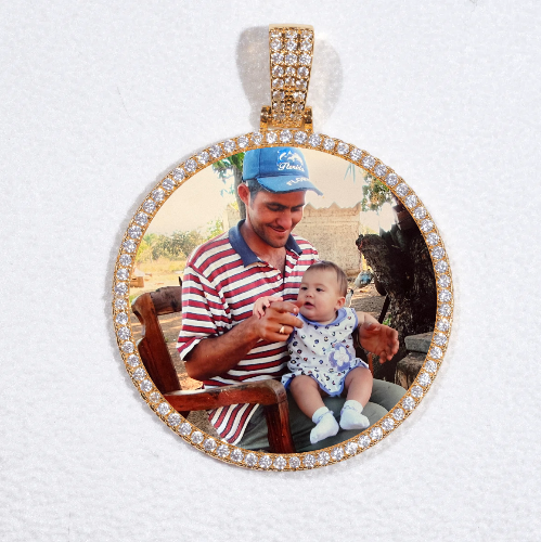 MEDIUM 3D CIRCLE CUSTOM PICTURE PENDANT