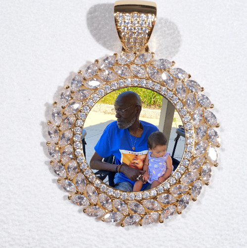 Large 3D Wheat Ear Custom Picture Pendant