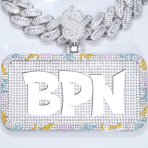 CUSTOM LETTER NECKLACE 3D COLORFUL SQUARE