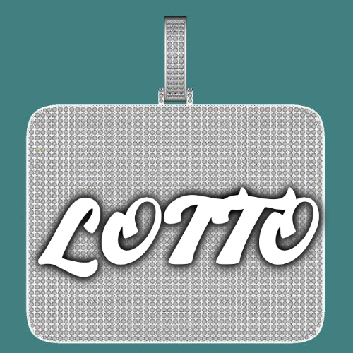 CUSTOM LETTER NECKLACE 3D BIG SQUARE