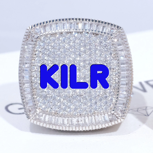 CUSTOM LETTER 3D ICED RING