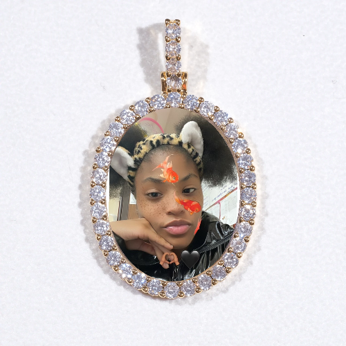3D Oval Custom Picture Pendant