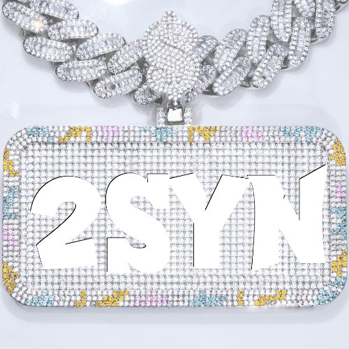 CUSTOM LETTER NECKLACE 3D COLORFUL SQUARE