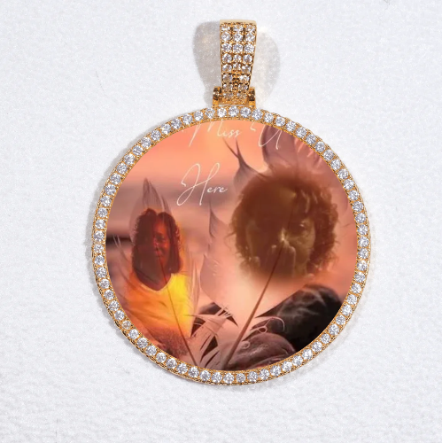 MEDIUM 3D CIRCLE CUSTOM PICTURE PENDANT