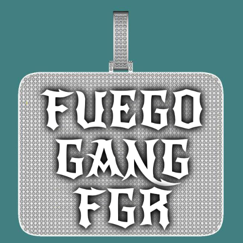 CUSTOM LETTER NECKLACE 3D BIG SQUARE
