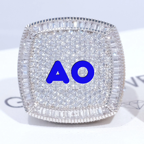 CUSTOM LETTER 3D ICED RING