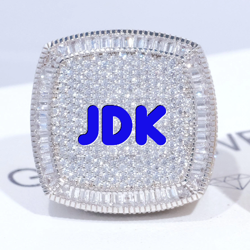 CUSTOM LETTER 3D ICED RING