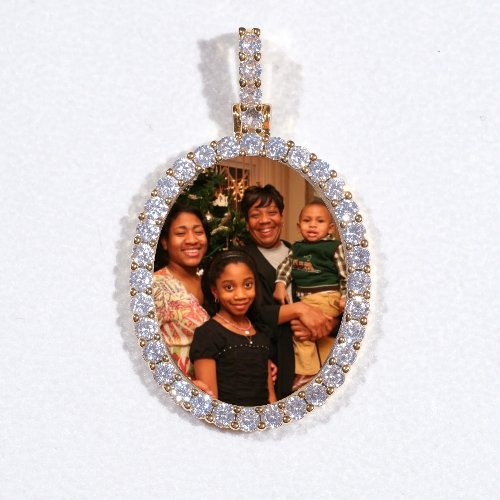 3D Oval Custom Picture Pendant