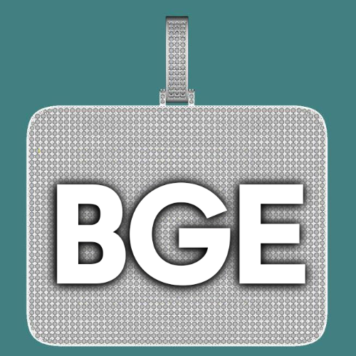 CUSTOM LETTER NECKLACE 3D BIG SQUARE