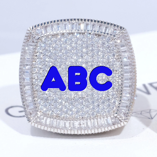CUSTOM LETTER 3D ICED RING