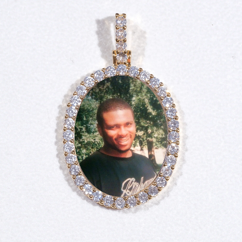 3D Oval Custom Picture Pendant