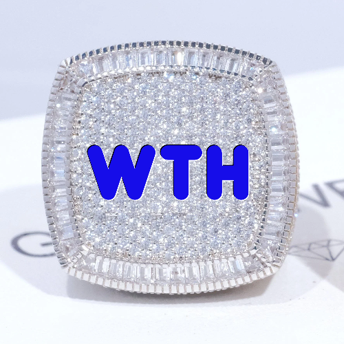 CUSTOM LETTER 3D ICED RING