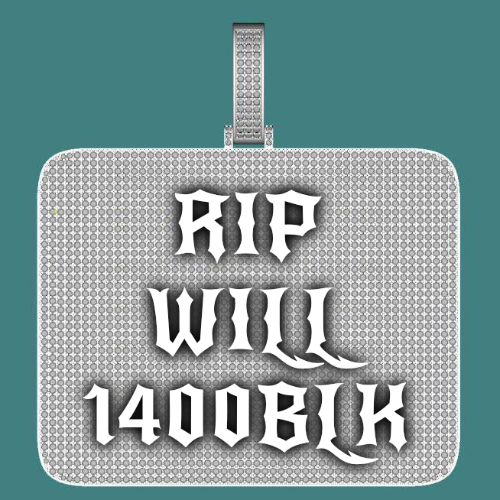 CUSTOM LETTER NECKLACE 3D BIG SQUARE