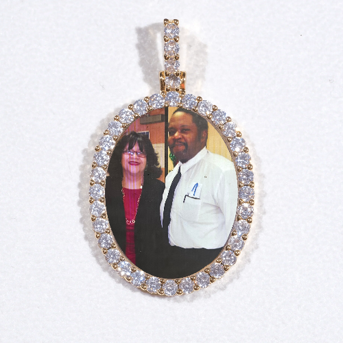 3D Oval Custom Picture Pendant