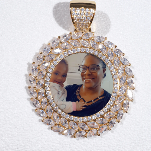 Large 3D Wheat Ear Custom Picture Pendant