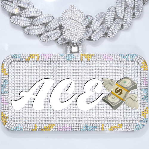 CUSTOM LETTER NECKLACE 3D COLORFUL SQUARE